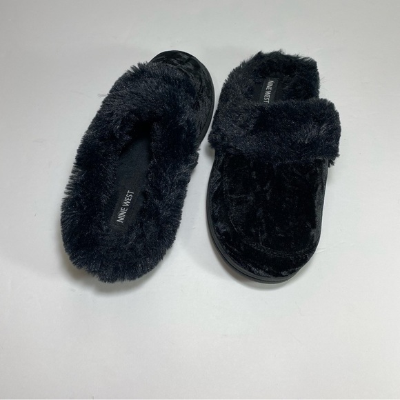 NINE WEST Faux Fur Skip on slippers.  Size US 9-10 - Picture 3 of 8